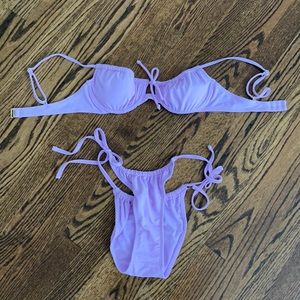lavender underwire bikini size medium